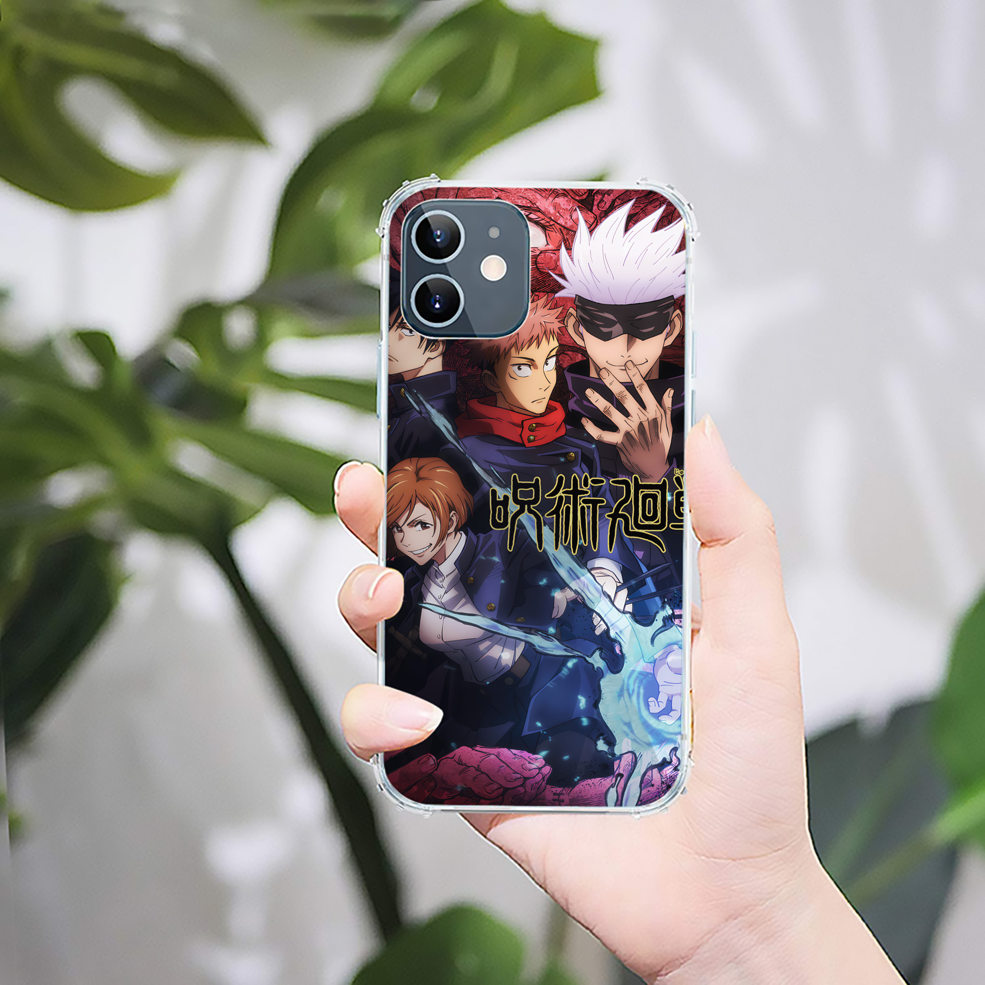 （画像用） 呪術廻戦 Jujutsu Kaisen 【iPhone 12シリーズ対応】透明スマホケース（クリアソフトケース）